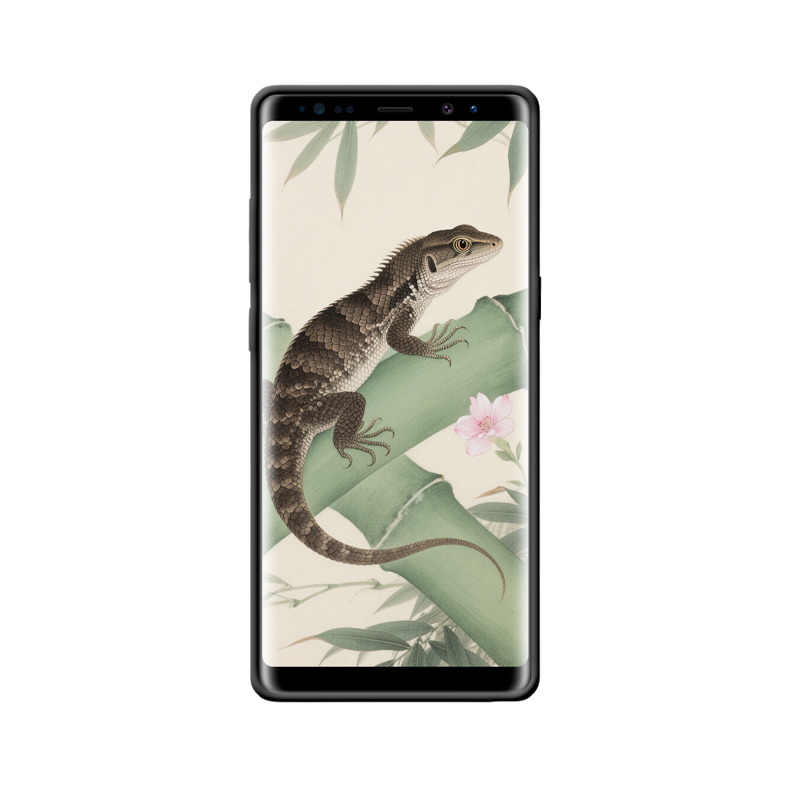 Galaxy Note 8 Hülle: Eleganz der Eidechse im Bambuswald – Bild 2
