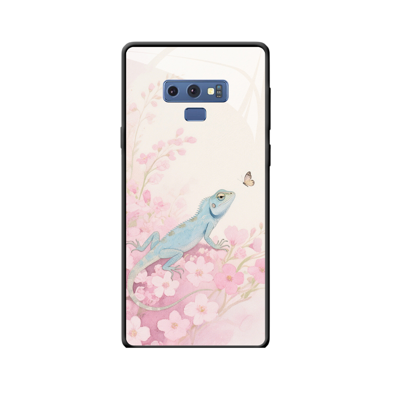 Galaxy Note 9 Hülle: Blütenzauber der Eidechse