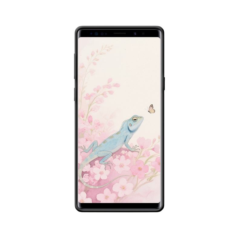 Galaxy Note 9 Hülle: Blütenzauber der Eidechse – Bild 2