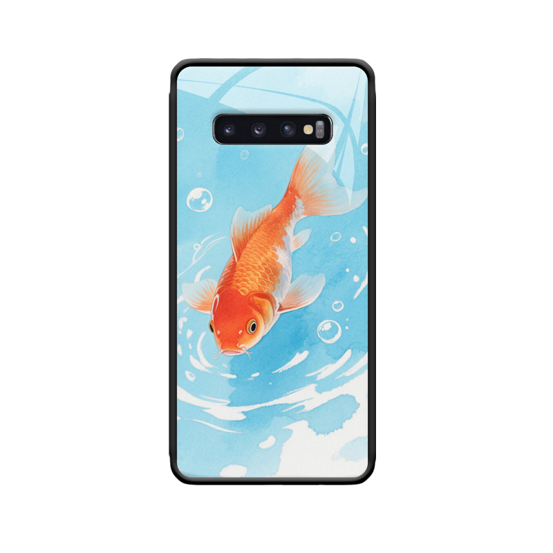 Goldfisch-Glücksbringer: Galaxy S10 5G Hülle spirituelle Eleganz