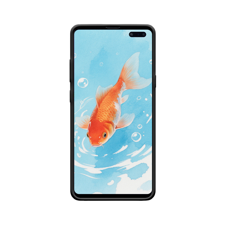 Goldfisch-Glücksbringer: Galaxy S10 5G Hülle spirituelle Eleganz – Bild 2