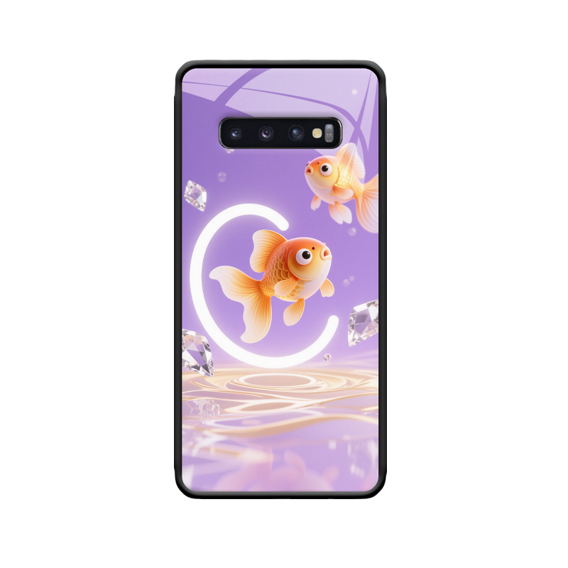Galaxy S10 Hülle mit Goldfischen – Eleganz trifft Energie