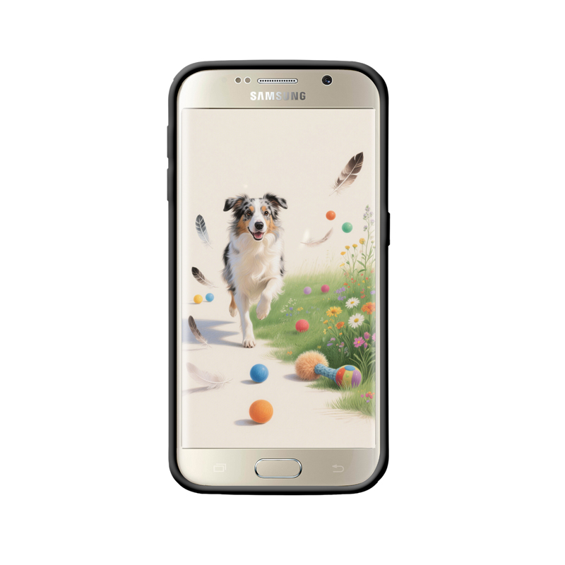 Galaxy S6 Edge Hülle: Fröhliches Hündchen im Spielrausch – Bild 2
