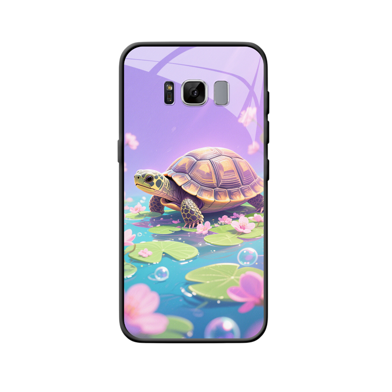 Galaxy S8 Hülle: Märchenhafte Reise der Schildkröte im rosa Traumland