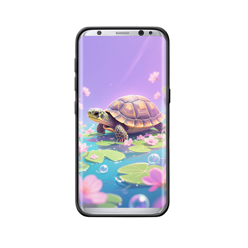 Galaxy S8 Hülle: Märchenhafte Reise der Schildkröte im rosa Traumland – Bild 2