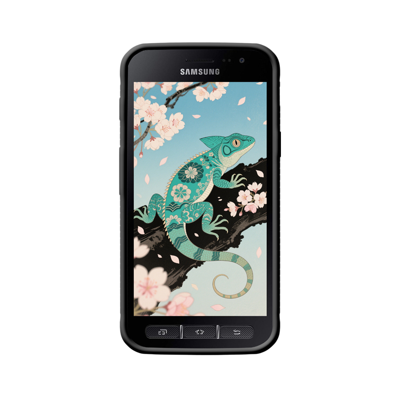 Galaxy Xcover 4 Hülle: Harmonie der Eidechse unter Kirschblüten – Bild 2