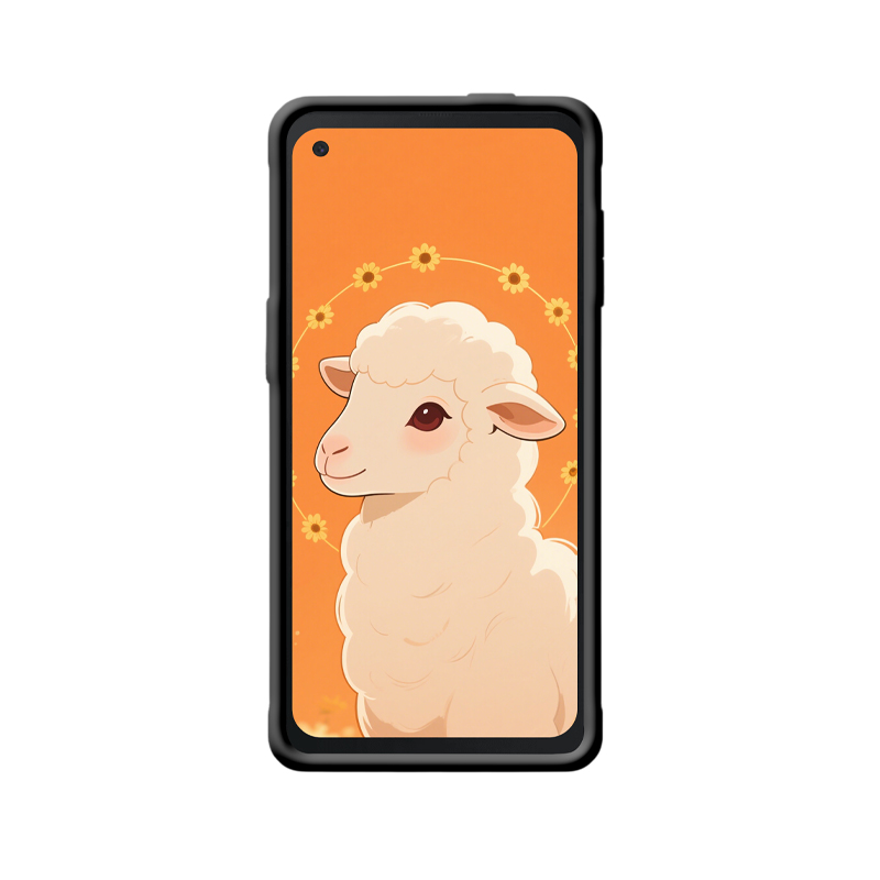 Galaxy Xcover Pro Hülle: Verträumtes Lämmchen im warmen Orangenlicht – Bild 2
