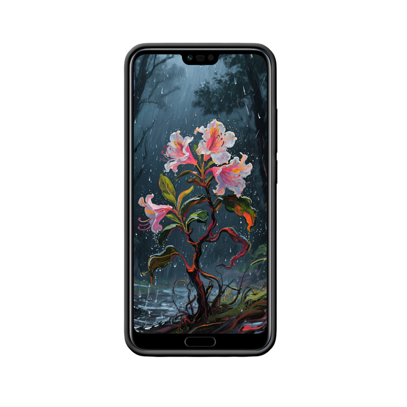 Honor 10 Hülle: Romantisches Regenwaldmärchen mit Azaleenblüten – Bild 2