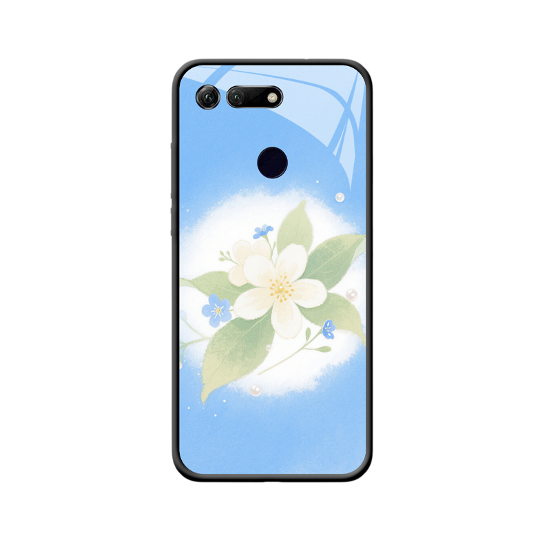 Honor View 20 Hülle: Zarte Eleganz in Blau und Weiß Osmanthusblüte