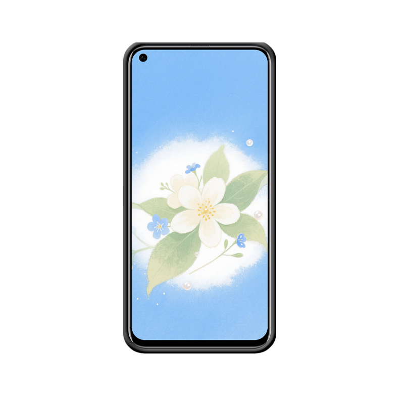 Honor View 20 Hülle: Zarte Eleganz in Blau und Weiß Osmanthusblüte – Bild 2