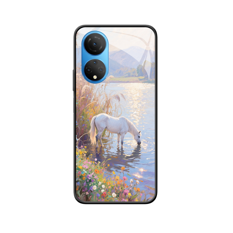 Honor X7 Hülle: Pferd am malerischen Seeufer