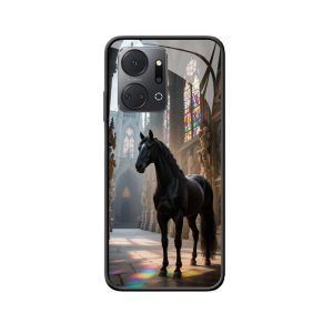 Honor X7A Hülle: Schwarzes Pferd in gotischer Erhabenheit
