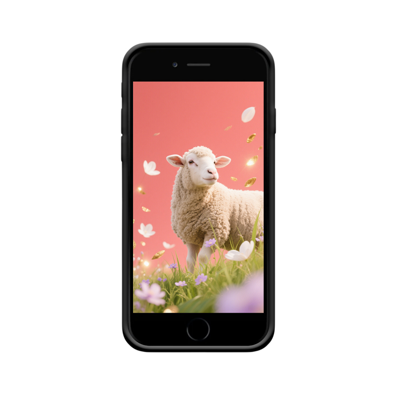 Natürliche Eleganz: iPhone 6s Plus Case mit sanftem Schaf – Bild 2