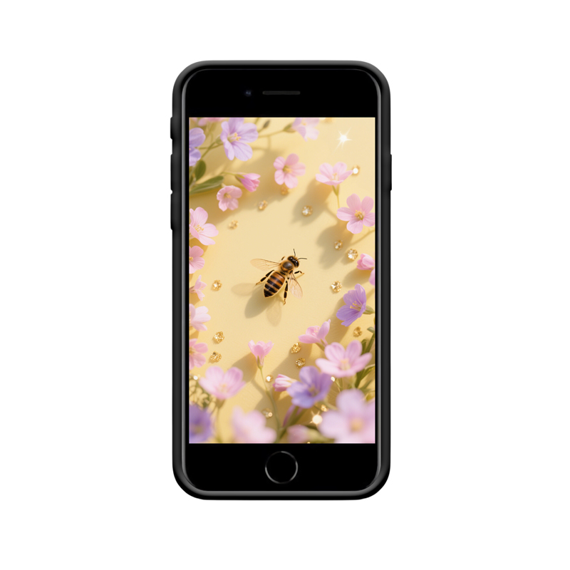iPhone SE (2022) Hülle mit Bienenmotiv – Frühling zum Mitnehmen – Bild 2