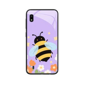 Galaxy A10 Hülle: Cartoon-Biene im Blütenzauber
