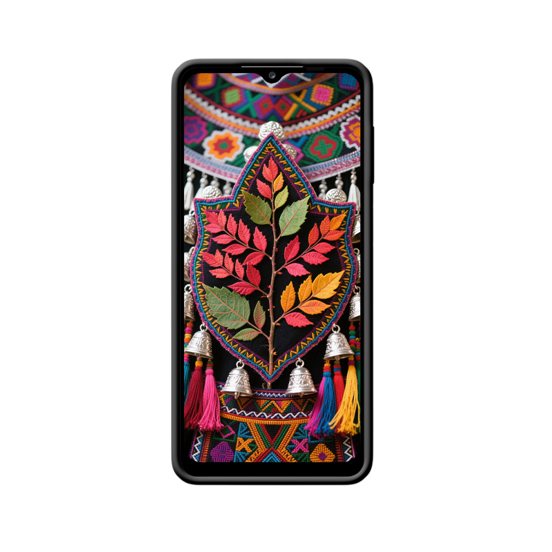 Galaxy A12 Hülle: Bambuszauber der Kulturen – Bild 2