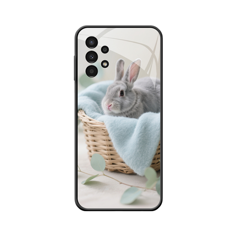 Sanfte Ruhe: Zarte Hasen in Galaxy A13 4G Hülle