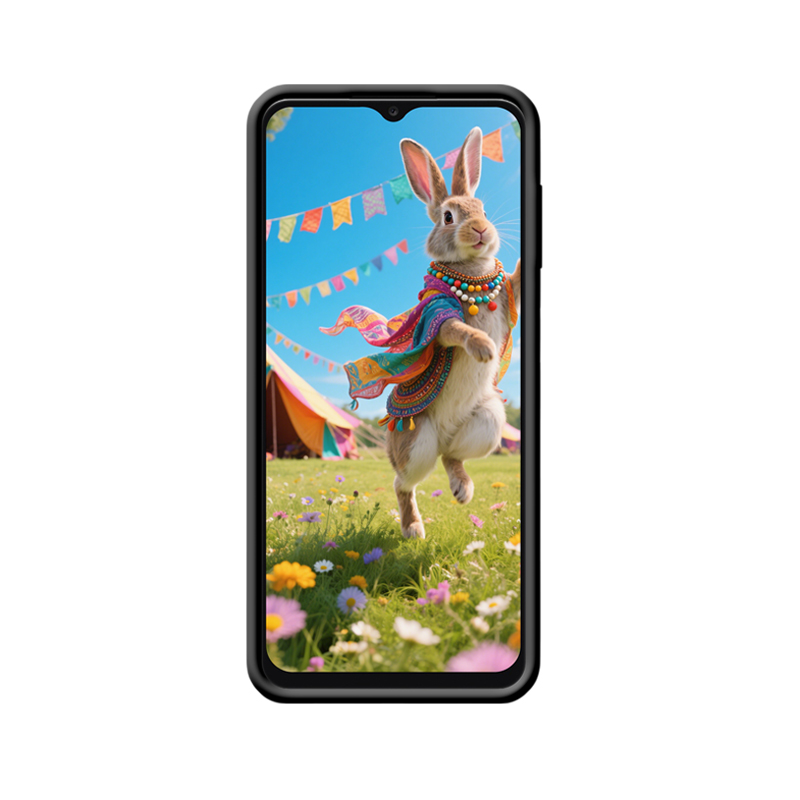 Festlicher Tanz: Lebhafte Hasen in Galaxy A13 Hülle – Bild 2