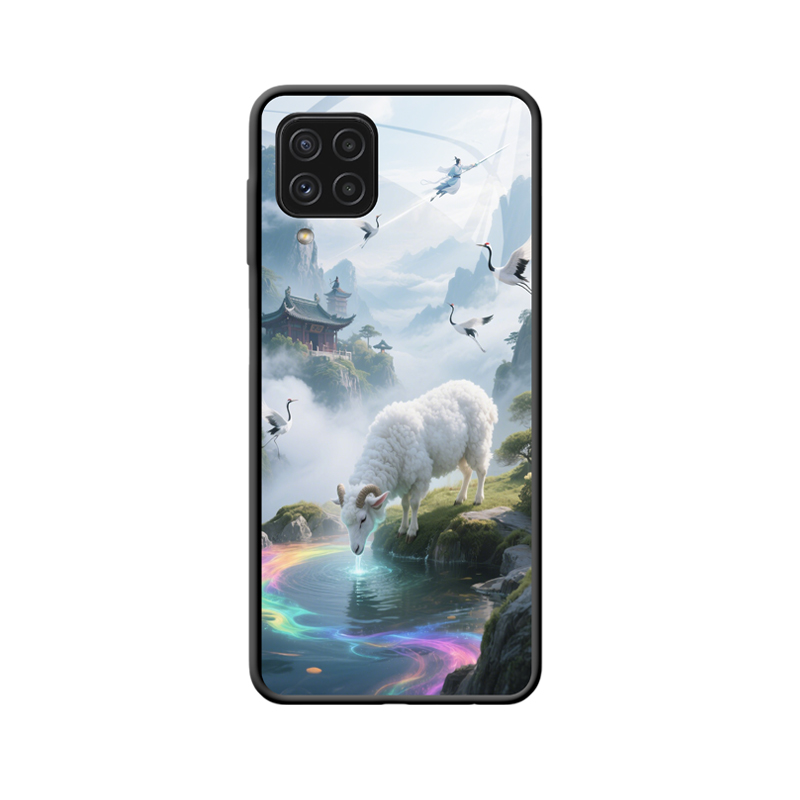 Ätherische Harmonie: Mystisches Schaf auf Galaxy A22 Hülle