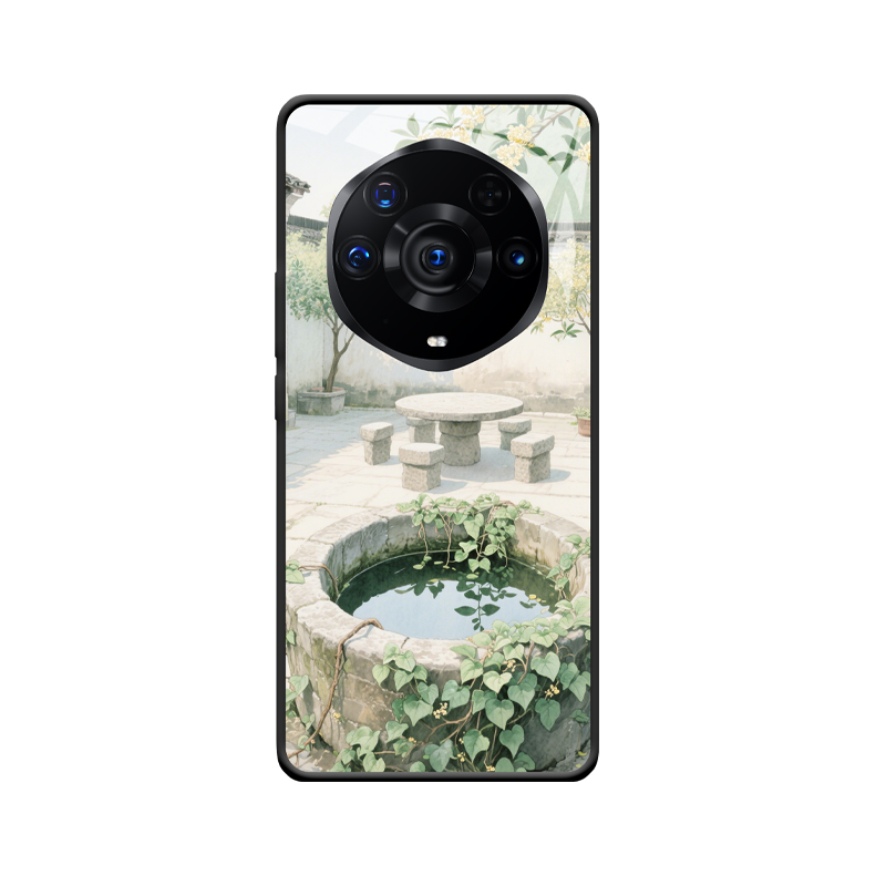 Zeitlose Eleganz: HONOR Magic3 Pro+ Hülle mit Efeu in einem chinesischen Innenhof
