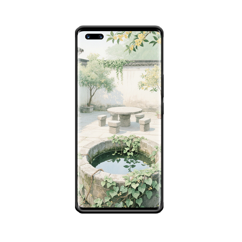 Zeitlose Eleganz: HONOR Magic3 Pro+ Hülle mit Efeu in einem chinesischen Innenhof – Bild 2