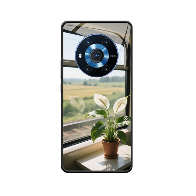 Zugfenster Idylle: HONOR Magic3 Hülle mit Spathiphyllum in sanftem Licht