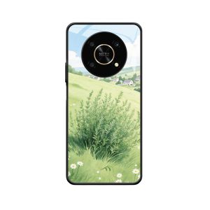 Ländliche Schönheit: HONOR X9 5G Hülle Wermut Aquarellmalerei