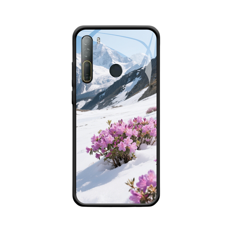 Schneezauber: HTC Desire 20 Pro Hülle mit Rhododendron