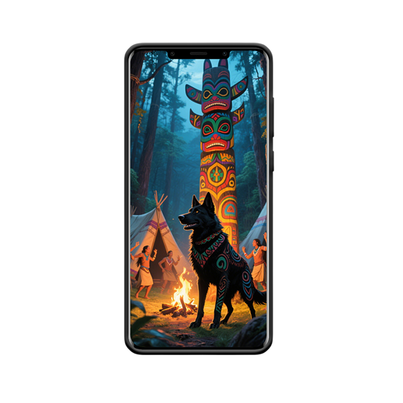 Geheimnisvolle Wächter: HUAWEI Mate 50 Pro Hülle mit mystischem Schwarzem Hund – Bild 2