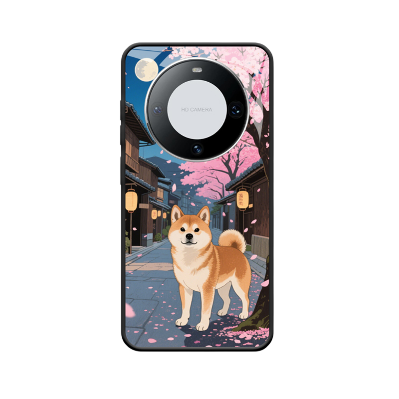 Japanische Eleganz: Huawei Mate 60 Pro Hülle mit gelassenem Shiba Inu