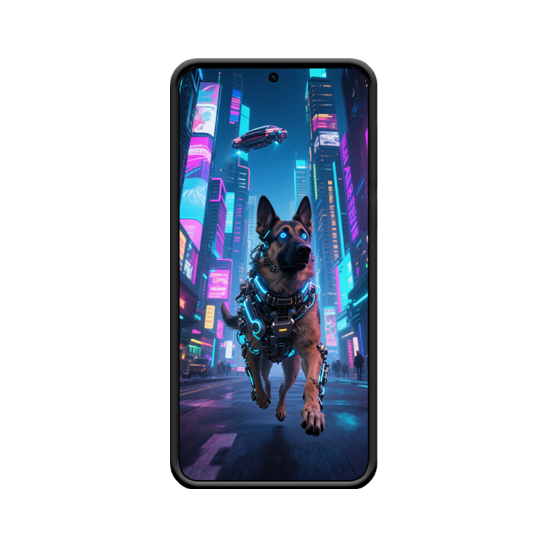 Zukunftsstarker Wächter: Huawei Mate 60 Hülle mit cyberpunk Deutschem Schäferhund – Bild 2