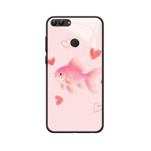 Zarte Romantik: Huawei P Smart (2018) Hülle mit Goldfisch