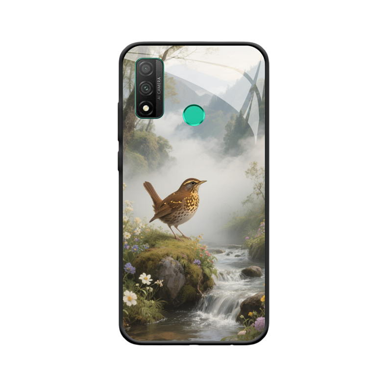 Poetische Natur: Huawei P Smart (2020) Hülle mit Drossel