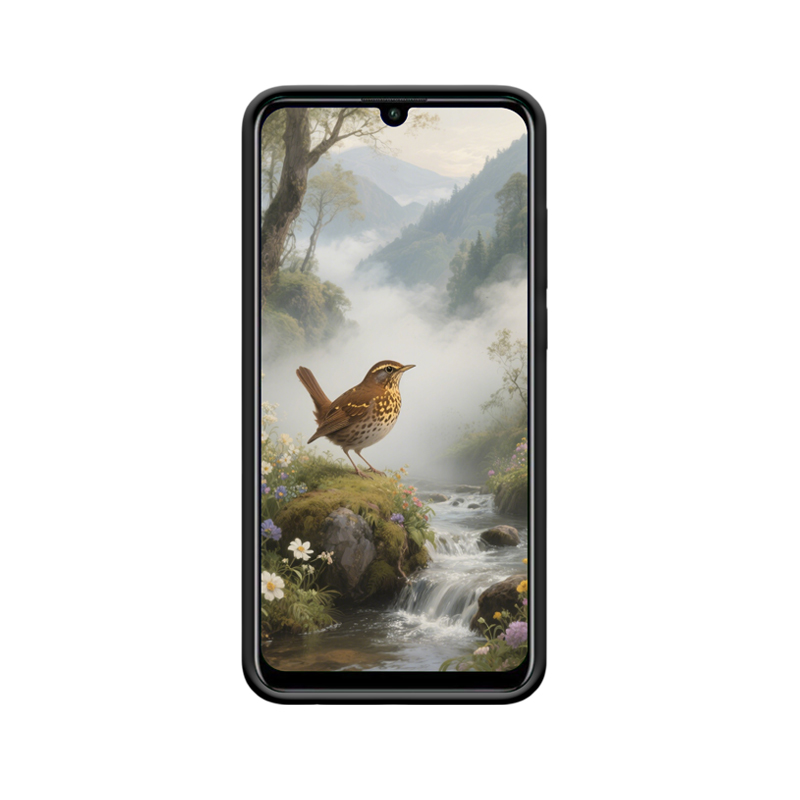 Poetische Natur: Huawei P Smart (2020) Hülle mit Drossel – Bild 2
