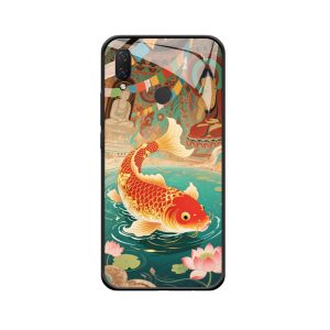 Zen-Ästhetik: Huawei P Smart Plus (2018) Hülle mit Koi-Karpfen