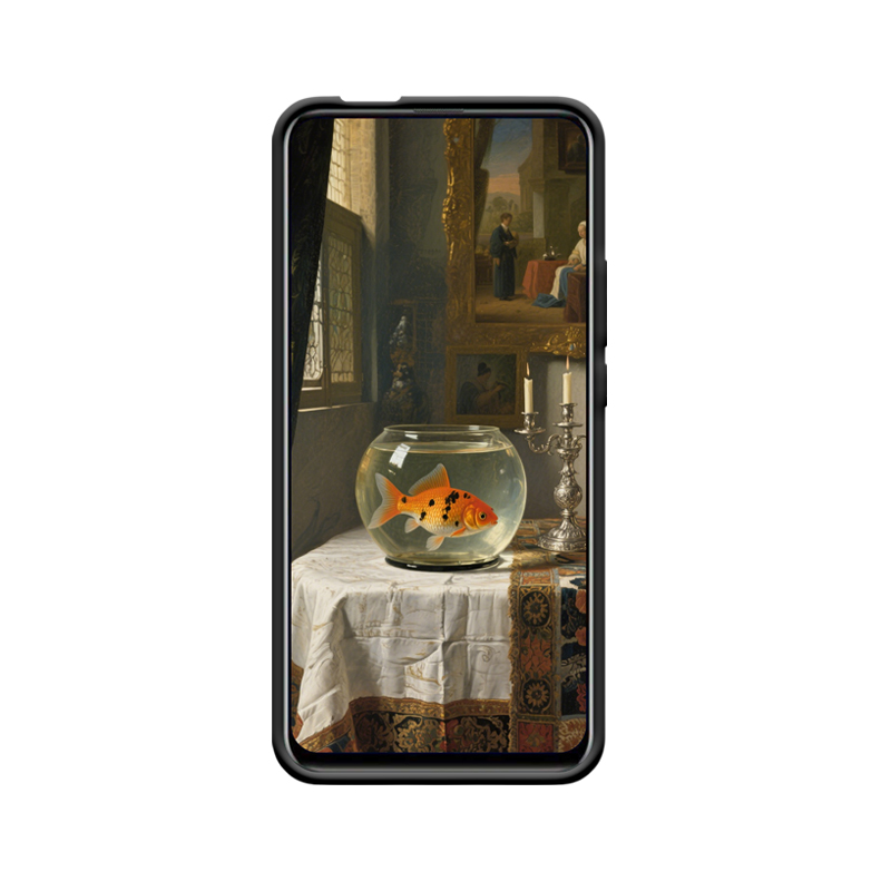Klassische Eleganz: Huawei P Smart Z Hülle mit Goldfisch – Bild 2