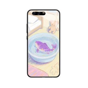 Huawei P10 Hülle – Zartlila Koi im Traumzimmer