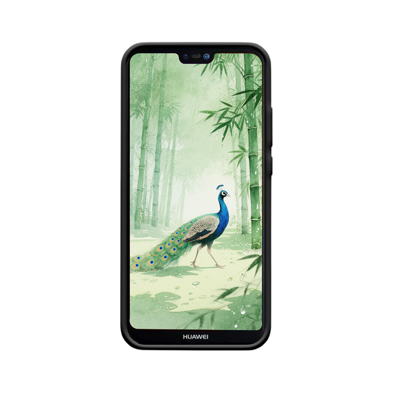 Huawei P20 Lite Hülle – Eleganz und Ruhe im Pfauendesign – Bild 2