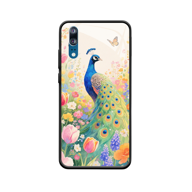 Traumhafter Pfau: Huawei P20 Hülle mit Pfauenmotiv