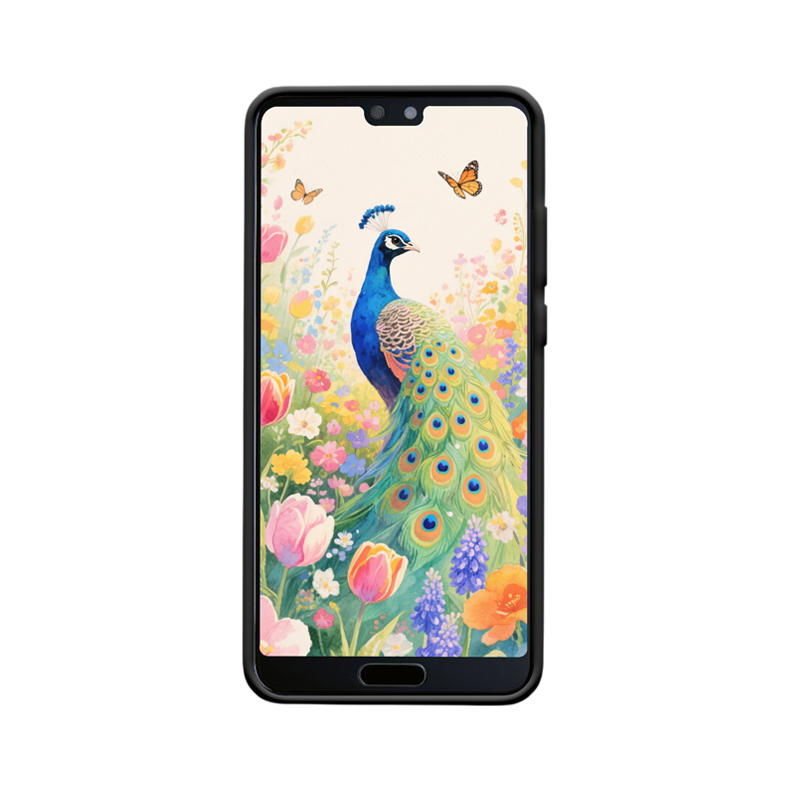 Traumhafter Pfau: Huawei P20 Hülle mit Pfauenmotiv – Bild 2