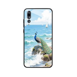 Meerespoesie: Huawei P20 Pro Hülle mit Pfauenmotiv
