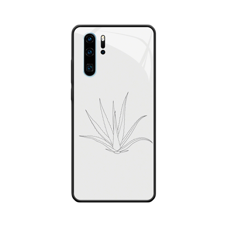 Klare Linien: Huawei P30 Pro Hülle mit Agaven-Silhouette