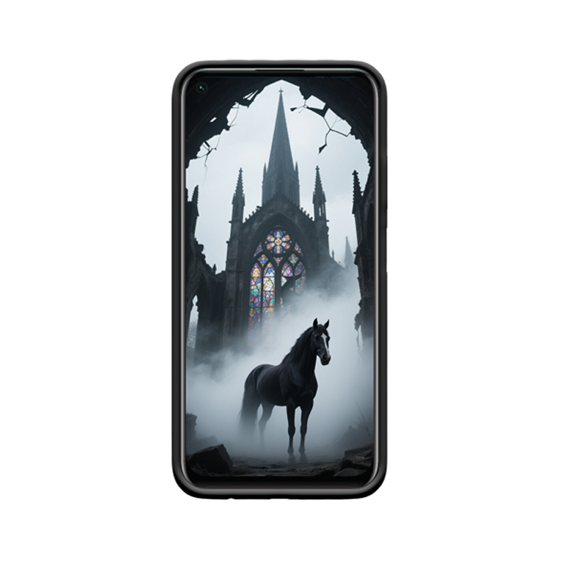 Geheimnisvolle Eleganz: Huawei P40 Lite Hülle mit majestätischem Pferd – Bild 2