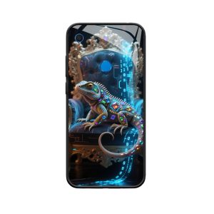 Mechanische Echse auf dem Thron: Huawei Y6s Hoesje im futuristischen Design