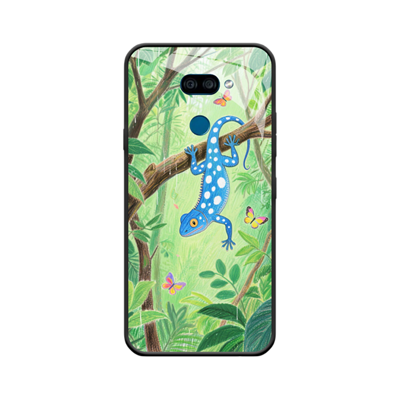 LG K40s Hülle und die magische blaue Eidechse im Regenwald
