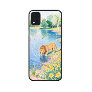 LG K42 Hülle und der Löwe am ruhigen Flussufer