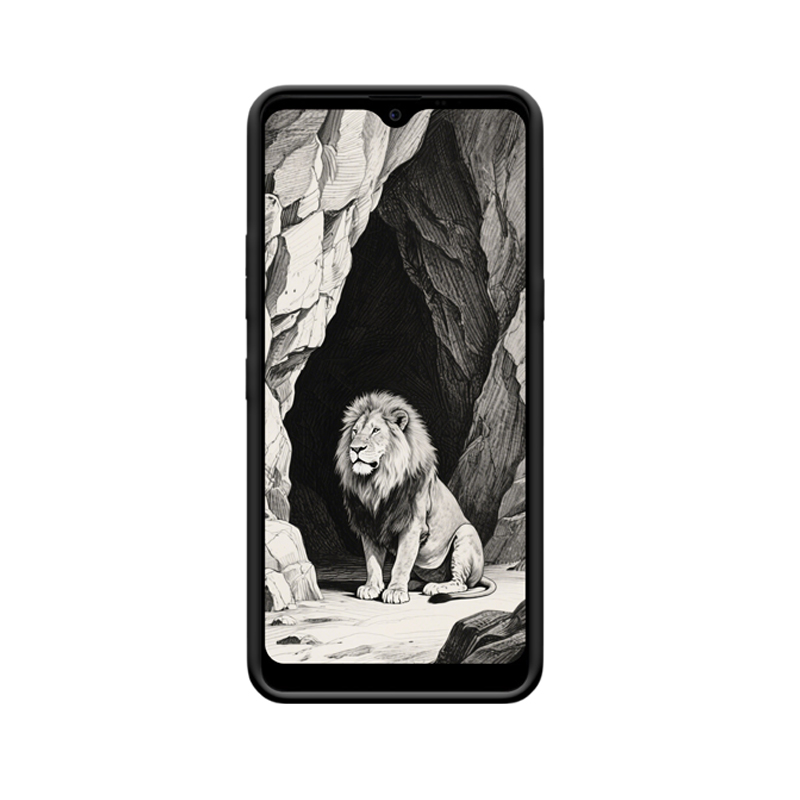 LG K50s Hülle und der majestätische Löwe vor der Höhle – Bild 2