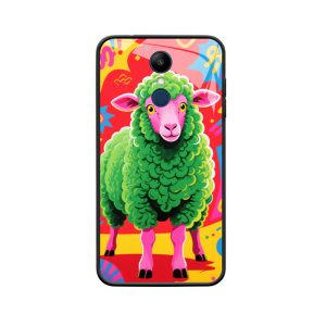 LG K9 Hülle und das süße Schaf in bunten Farben