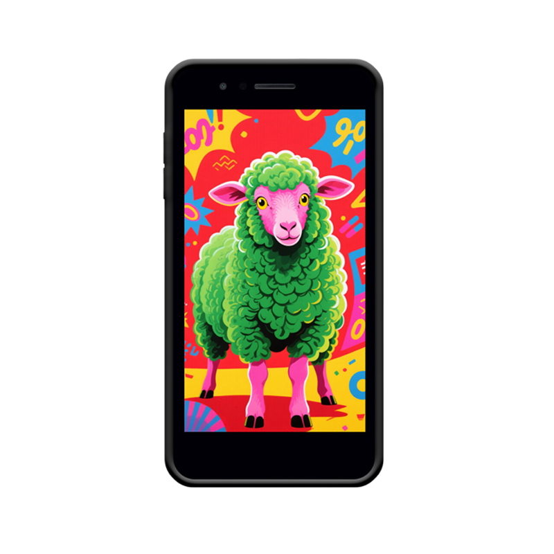LG K9 Hülle und das süße Schaf in bunten Farben – Bild 2