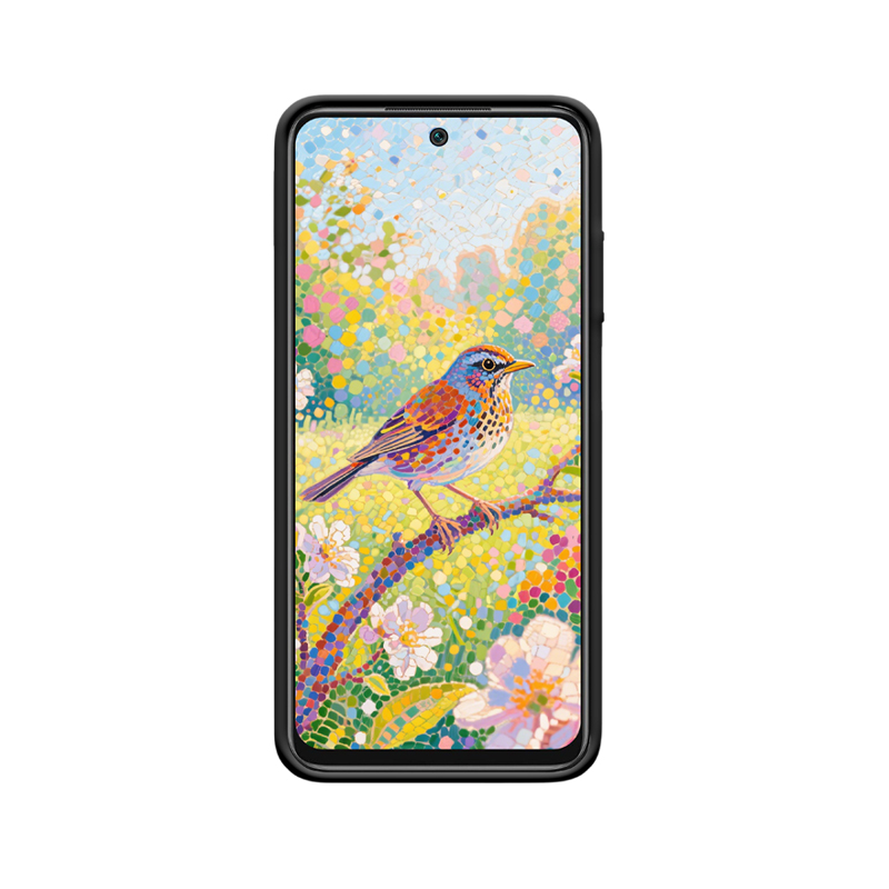 Redmi 10 2022 Hülle mit Thrush - Mosaikzauber im Märchengarten – Bild 2